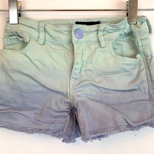 Gap Denim Girls Green and Purple Ombré Shorts